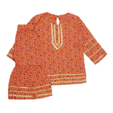 ORANGE PRINTED KURTI & GHARARA